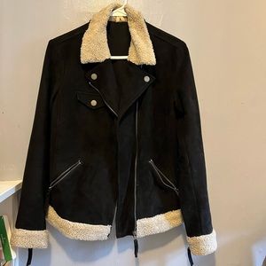Black Suit Moto Jacket